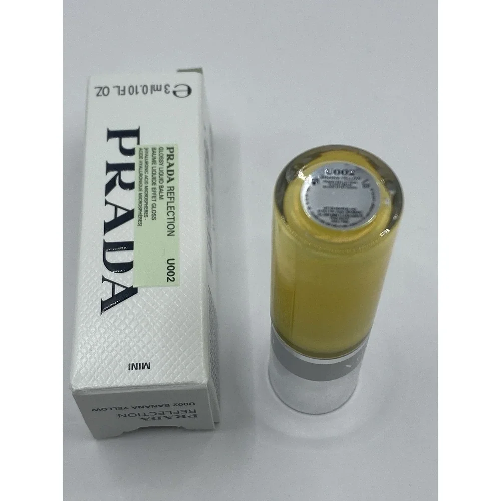 Prada Beauty Reflection Glossy Liquid Lip Balm-Banana Yellow 3ml Travel Size NIB